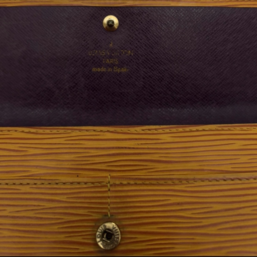 Louis Vuitton Yellow Epi Leather Sarah Portefeuille Long Wallet Clutch - Picture 2 of 10
